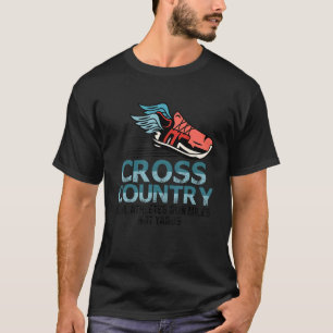 Cross Country Real Athletes Run Miles Jogging Card T-Shirt