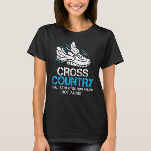 Cross Country Real Athletes Run Miles Jogging Card T-Shirt