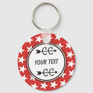 Cross Country RED - Runner Themed Personalised Key Ring