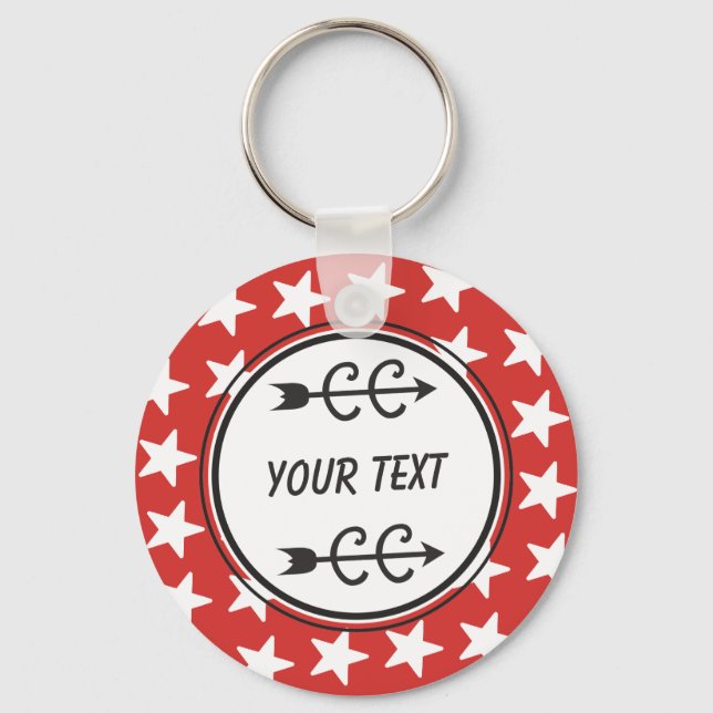 Cross Country RED - Runner Themed Personalised Key Ring (Front)