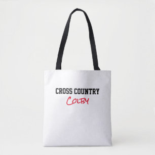 Cross Country Run NAME Sports Distance Motivation Tote Bag