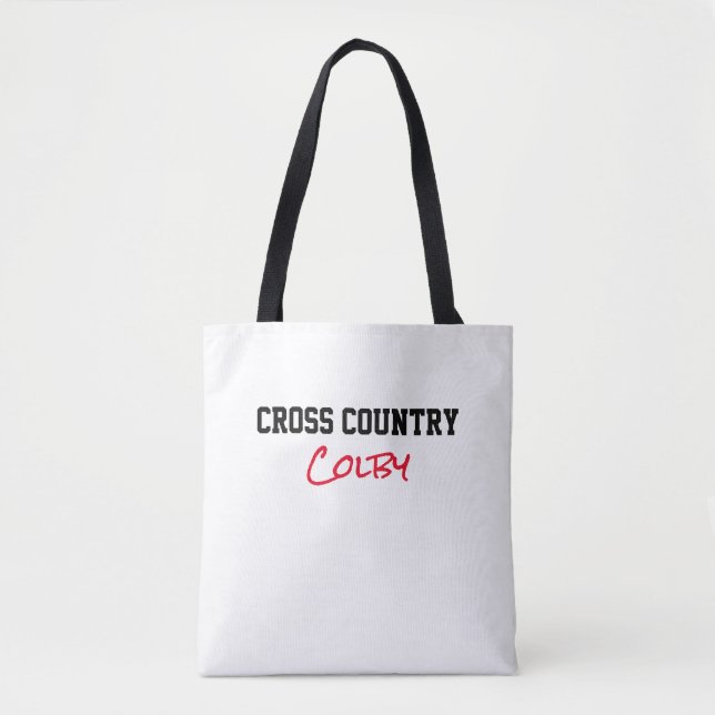 Cross Country Run NAME Sports Distance Motivation Tote Bag (Front)