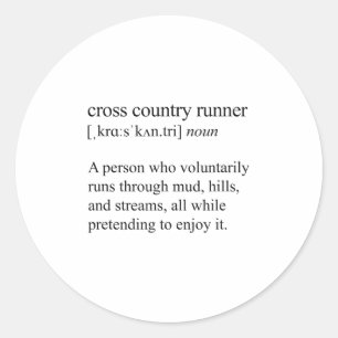Cross Country Runner Definition, Xc Running Classic Round Sticker