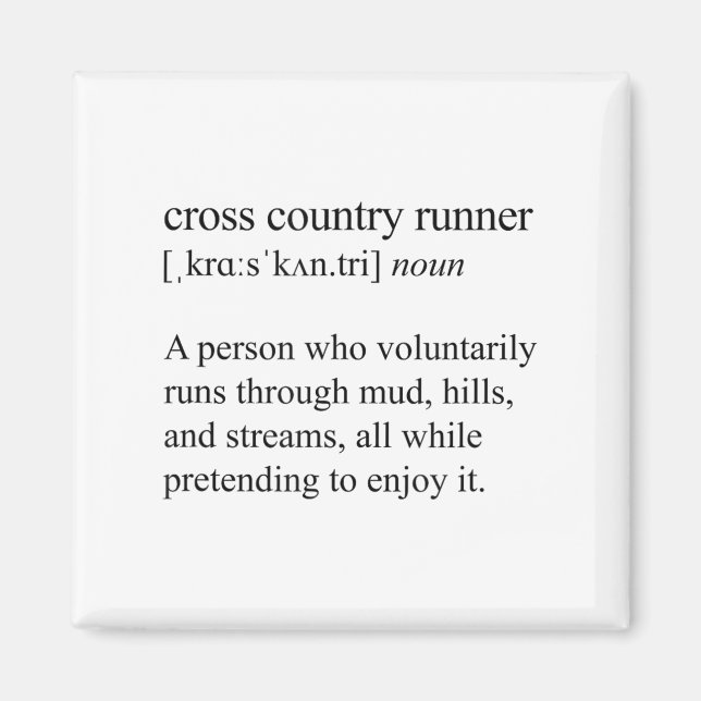 Cross Country Runner Definition, Xc Running  Magnet (Front)