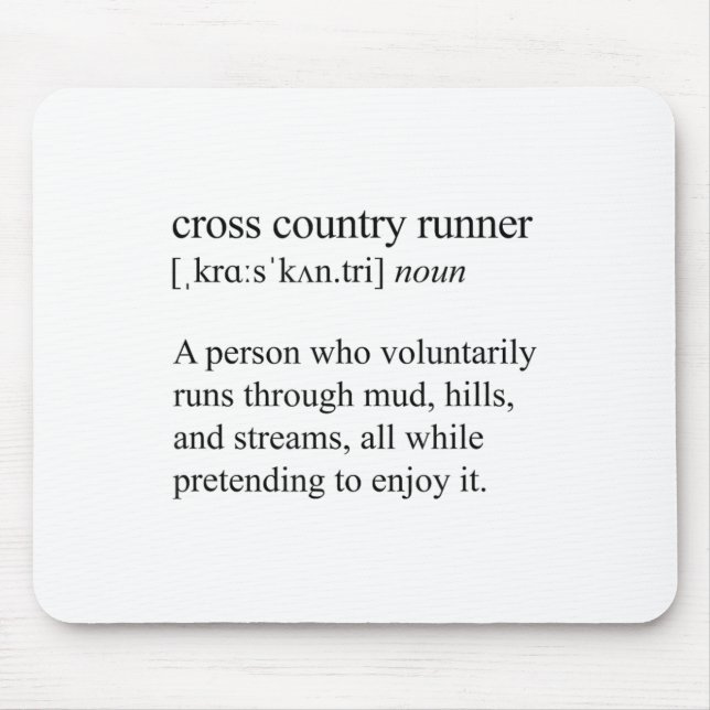 Cross Country Runner Definition, Xc Running  Mouse Mat (Front)