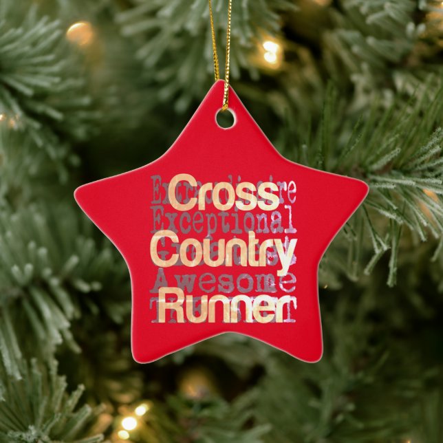 Cross Country Runner Extraordinaire Ceramic Tree Decoration (Tree)