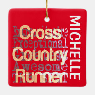 Cross Country Runner Extraordinaire CUSTOM Ceramic Ornament
