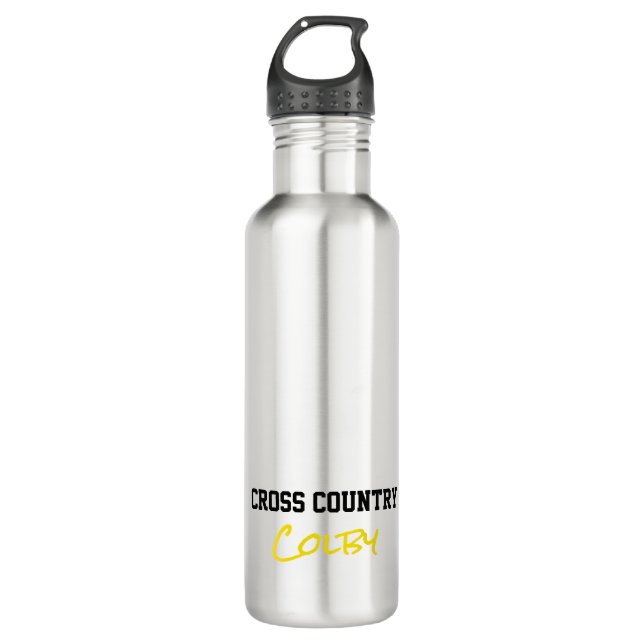 Cross Country Runner NAME Sports Running Athlete 710 Ml Water Bottle (Front)