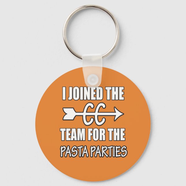 Cross Country Runner Pasta Party Key Chain Gift (Front)