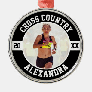 Cross Country Runner Running XC Sports Team Custom Metal Tree Decoration