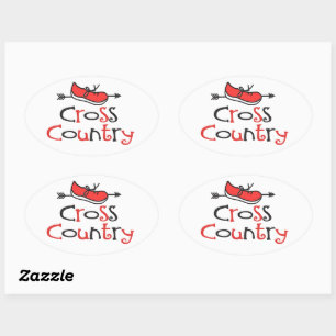 Cross Country Runner Shoe Stickers