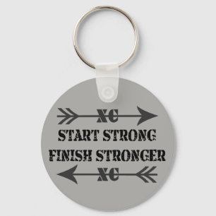 Cross Country Runner Strong Keychain