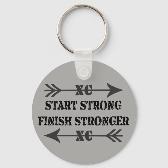 Cross Country Runner Strong Keychain (Front)