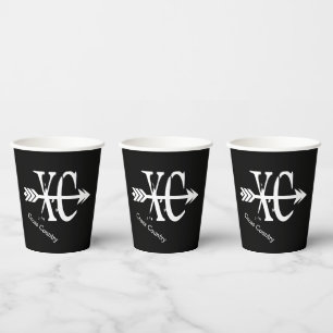 Cross Country Runner XC Arrow Paper Cups