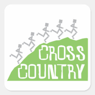 Cross Country Runners on Hill © Stickers