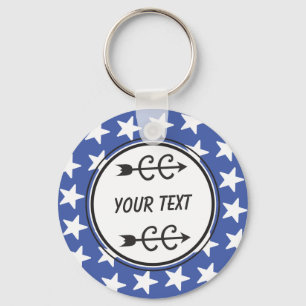 Cross Country Running BLUE Personalised Keychain