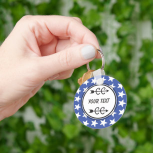 Cross Country Running BLUE Personalised Keychain