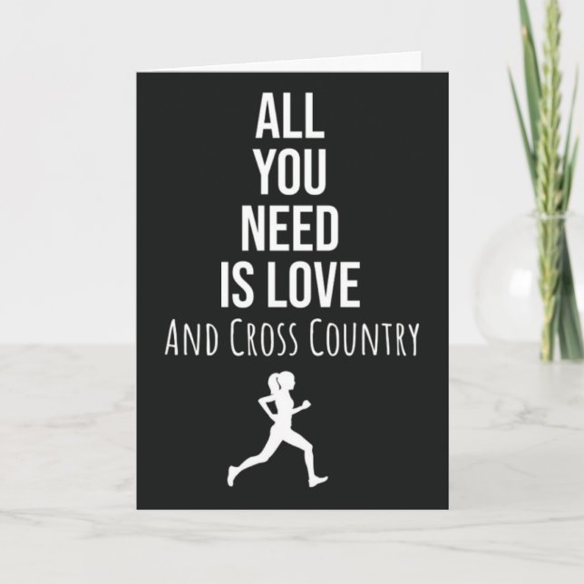 Cross Country Running Cards Runner Fitness Track  (Front)