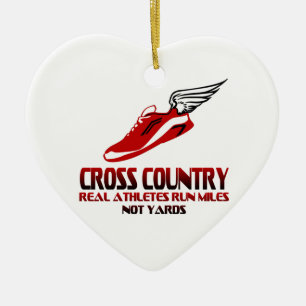 Cross Country Running Ceramic Tree Decoration