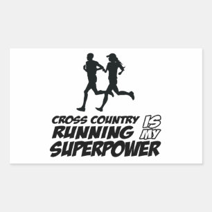Cross Country running designs Rectangular Sticker