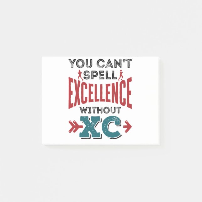 Cross Country Running Funny Excellence XC Post-it Notes (Front)