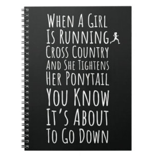 Cross Country Running Gift Women For Her Runner XC Notebook