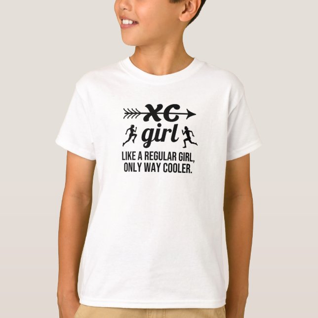Cross Country Running Girl XC Cross Country Runner T-Shirt (Front)