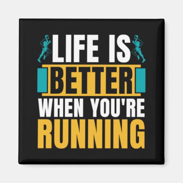Cross Country Running Life Is Better When Athletic Magnet (Front)