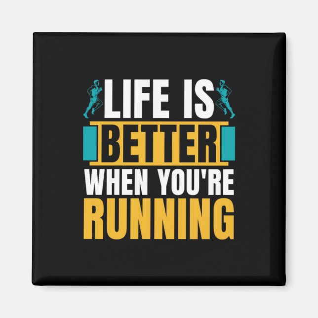 Cross Country Running Life Is Better When Athletic Magnet (Front)