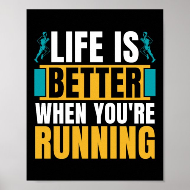 Cross Country Running Life Is Better When Athletic Poster (Front)