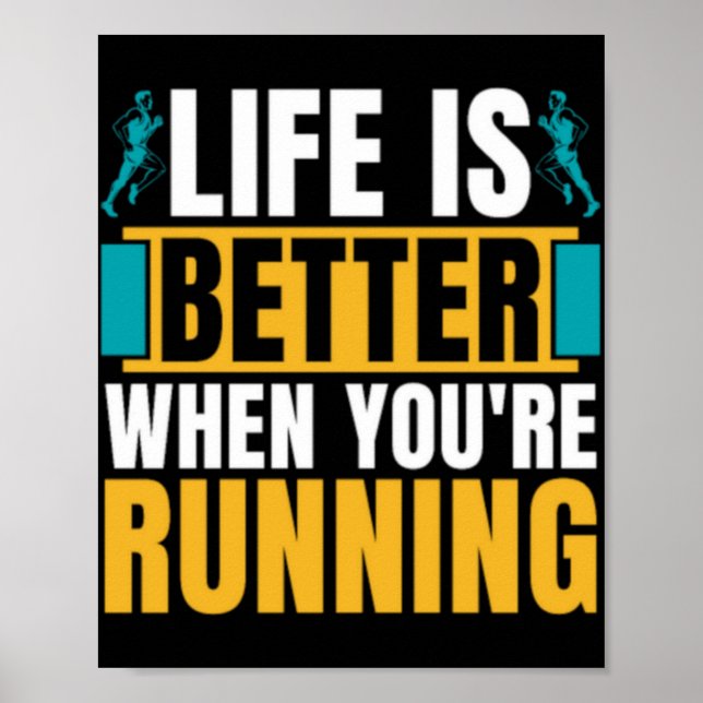 Cross Country Running Life Is Better When Athletic Poster (Front)