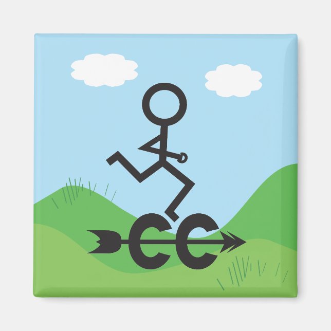 Cross Country Running Magnet (Front)