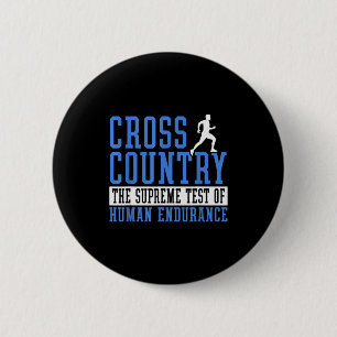 Cross Country Running Motivation 6 Cm Round Badge