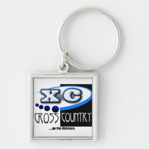 CROSS COUNTRY RUNNING MOTTO - GO THE DISTANCE XC KEY RING