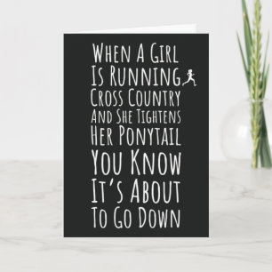 Cross Country Running Ornaments Runner Sports Team Card