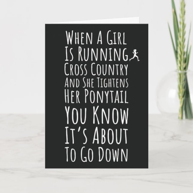 Cross Country Running Ornaments Runner Sports Team Card (Front)