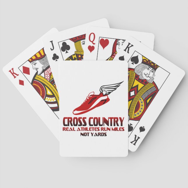 Cross Country Running Playing Cards (Back)
