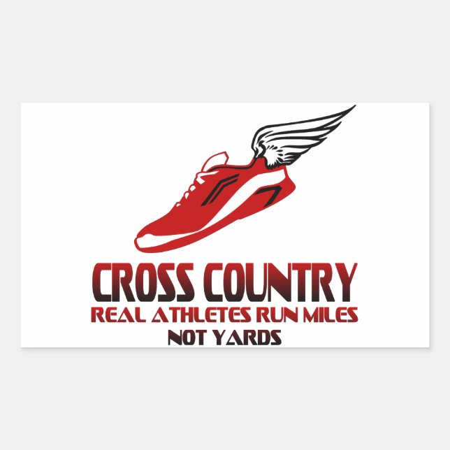 Cross Country Running Rectangular Sticker (Front)