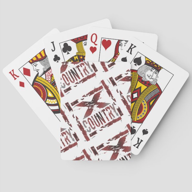 Cross Country Running X-Country Playing Cards (Back)
