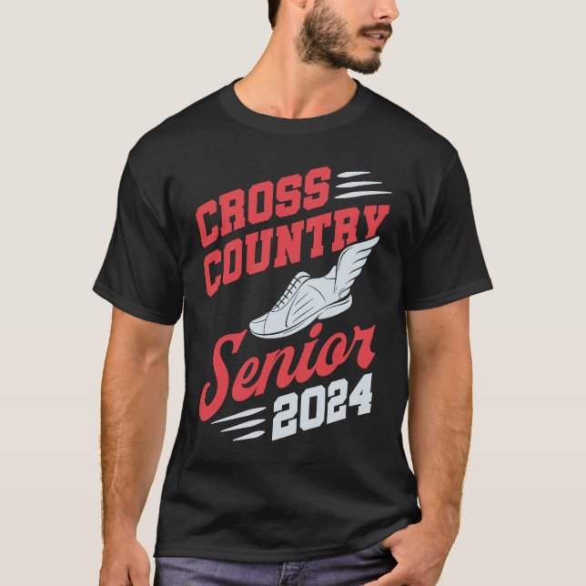 Cross Country Senior 2024 Runner Graduation Senior T-Shirt (Front)