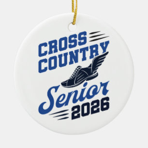 Cross Country Senior 2026 XC Runner Ceramic Tree Decoration