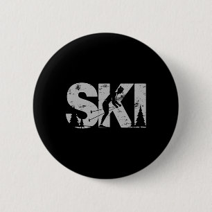 Cross Country Ski Cool Skiing Nordic Skier Gift Wo 6 Cm Round Badge