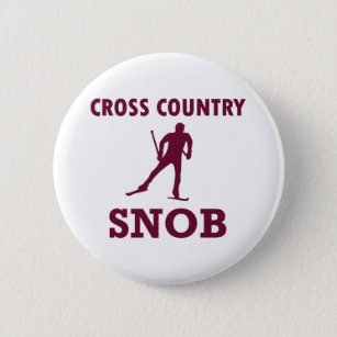 Cross Country Ski Snob 6 Cm Round Badge