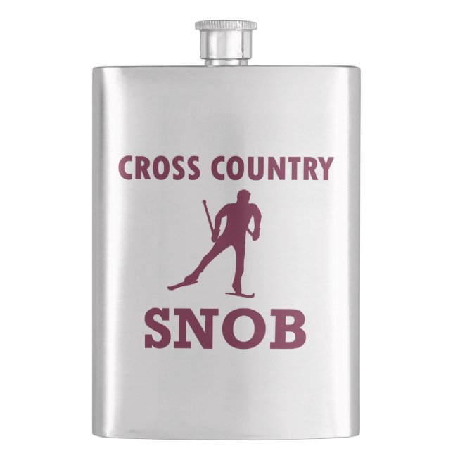 Cross Country Ski Snob Hip Flask (Front)