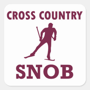 Cross Country Ski Snob Square Sticker