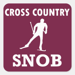Cross Country Ski Snob Square Sticker