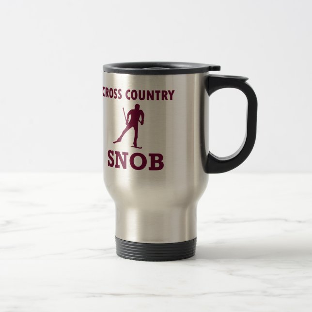 Cross Country Ski Snob Travel Mug (Right)