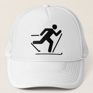 Cross Country Ski Symbol Hat
