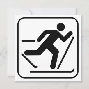 Cross Country Ski Symbol Invitation