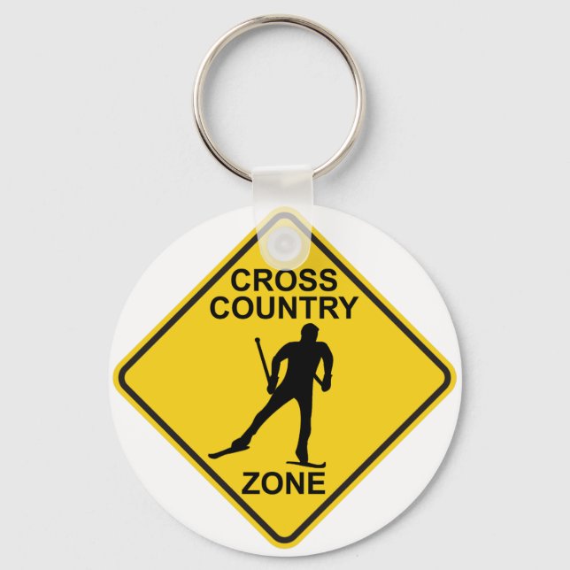 Cross Country Ski Zone Key Ring (Front)
